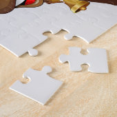 Kerstman en zijn rendier Rudolph Easy Legpuzzel (Zijkant)