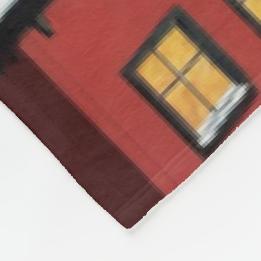 Kerstman en zijn slee fleece deken (Hoek)