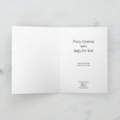 Kerstman en zijn slee in de nachtelijke hemel kaart (Binnen)