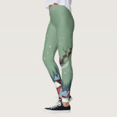 Kerstman en zijn slee leggings (Links)