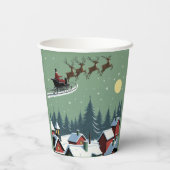 Kerstman en zijn slee papieren bekers (Achterkant)
