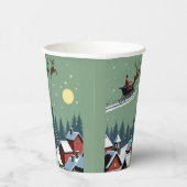 Kerstman en zijn slee papieren bekers (Rechts)