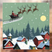 Kerstman en zijn slee raamsticker (Vel 2)