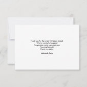 Kerstman en zijn vliegende rendierster Silhouette Bedankkaart (Achterkant)