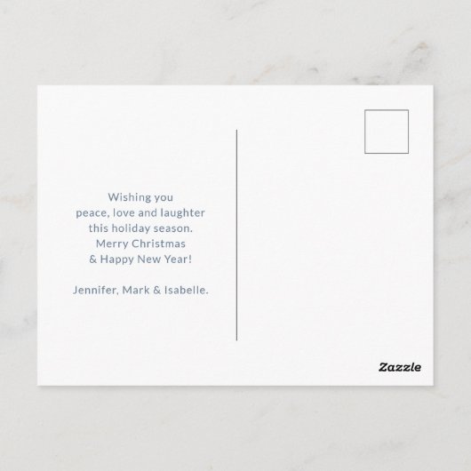 Kerstman en zijn vliegende rendierster Silhouette Briefkaart (Achterkant)