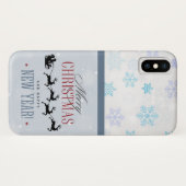 Kerstman en zijn vliegende rendierster Silhouette Case-Mate iPhone Case (Achterkant (horizontaal))