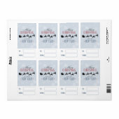 Kerstman en zijn vliegende rendierster Silhouette Etiket (Full Sheet)