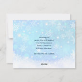 Kerstman en zijn vliegende rendierster Silhouette Feestdagenkaart (Achterkant)