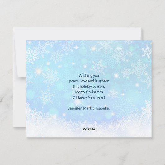 Kerstman en zijn vliegende rendierster Silhouette Feestdagenkaart (Achterkant)