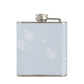 Kerstman en zijn vliegende rendierster Silhouette Heupfles (Achterkant)