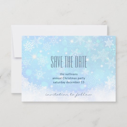 Kerstman en zijn vliegende rendierster Silhouette Save The Date (Achterkant)