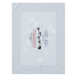 Kerstman en zijn vliegende rendierster Silhouette Tafelkleed