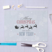 Kerstman en zijn vliegende rendierster Silhouette Tissuepapier (Craft)