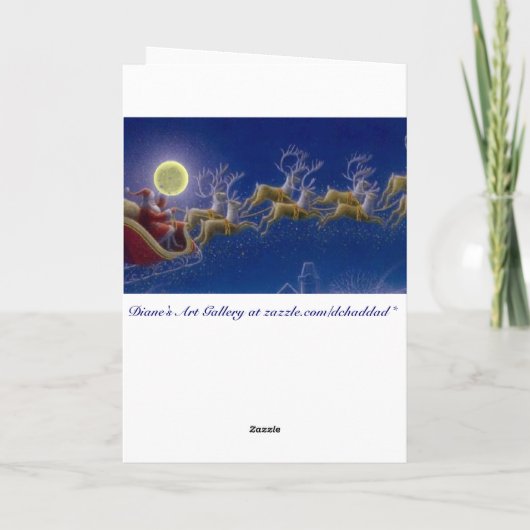 Kerstman & Engel - Kerstkaart Feestdagen Kaart (Achterkant)