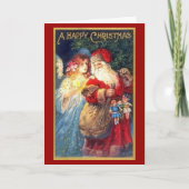 Kerstman & Engel - Kerstkaart Feestdagen Kaart (Voorkant)