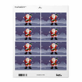 Kerstman Etiket (Full Sheet)