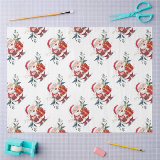 Kerstman & Eucalyptus Kerstmis Tissuepapier (Craft)