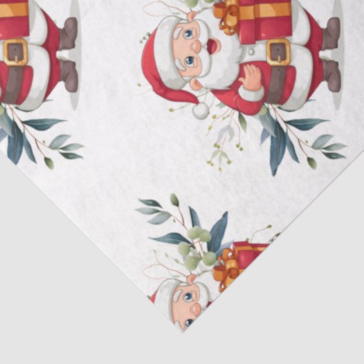 Kerstman & Eucalyptus Kerstmis Tissuepapier (Detail)