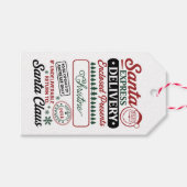 Kerstman Express Levering Cadeaulabel (Voorkant (Horizontaal))