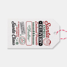 Kerstman Express Levering Cadeaulabel