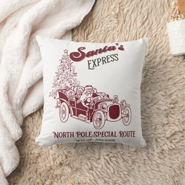 Kerstman Express Vitage Kerstmis Kussen (Deken)
