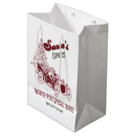 Kerstman Express Vitage Kerstmis Medium Cadeauzakje