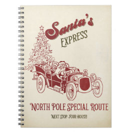 Kerstman Express Vitage Kerstmis Notitieboek