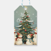 Kerstman Familie Kerst Collectie Cadeaulabel (Voorkant)