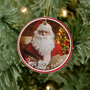  kerstman familie personaliseren keramisch ornament