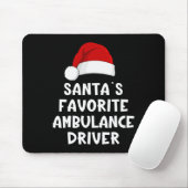 Kerstman favoriete ambulancechauffeur grappig muismat (Met muis)