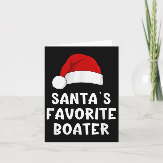 Kerstman Favoriete Boater Funny Pajama Boat Kaart (Voorkant)