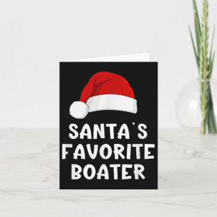 Kerstman Favoriete Boater Funny Pajama Boat Kaart