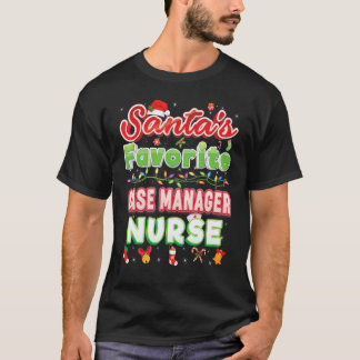 Kerstman Favoriete Casemanager Verpleegster Kerstm T-shirt