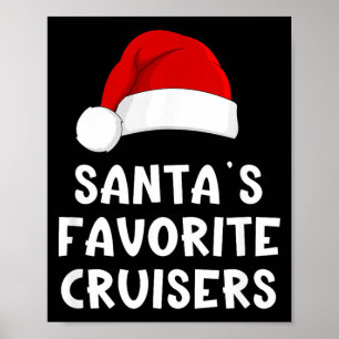 Kerstman favoriete cruisers grappig cruisen poster
