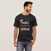 Kerstman Favoriete Duitse Kerst Grappige Kerstpyja T-shirt (Voorkant volledig)