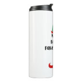 Kerstman favoriete elf grappige verpleegster kerst thermosbeker (Gedraaid links)