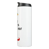 Kerstman favoriete elf grappige verpleegster kerst thermosbeker (Geroteerd rechts)