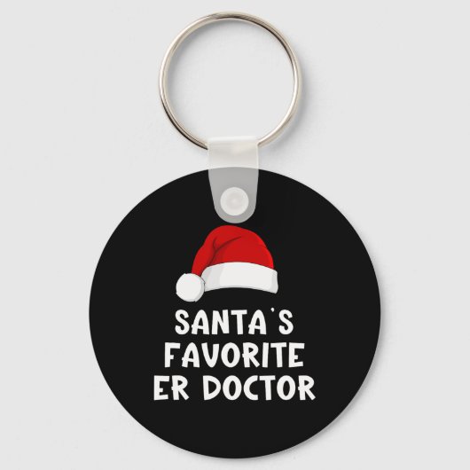 Kerstman Favoriete Er Dokter Grappige Kerstman Pa Sleutelhanger (Voorkant)