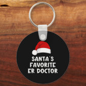 Kerstman Favoriete Er Dokter Grappige Kerstman Pa Sleutelhanger (Voorkant)