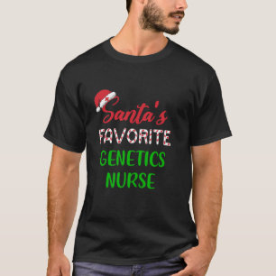 Kerstman Favoriete Genetica Verpleegster Grappige  T-shirt