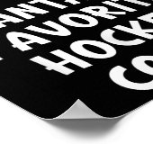 Kerstman Favoriete hockeycoach Funny Xmas Poster (Hoek)