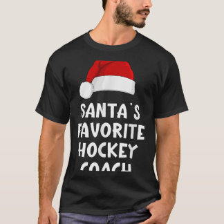 Kerstman Favoriete hockeycoach Funny Xmas T-shirt