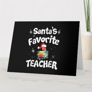Kerstman Favoriete Leraar Familie Matching Groep C Kaart