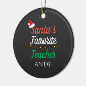 Kerstman Favoriete leraar Merry Christmas Teacher Keramisch Ornament (Links)