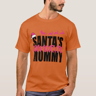 Kerstman Favoriete moeder moeder moeder vintage T-shirt