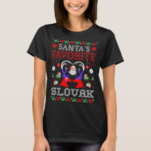 Kerstman Favoriete Slowaaks Kerst Lelijk Sweater T-shirt