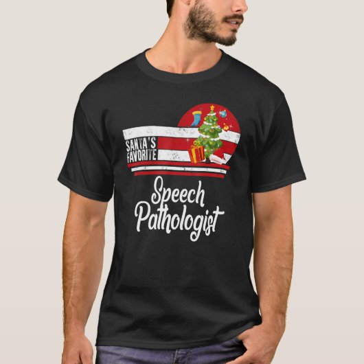 Kerstman Favoriete spraak Patholoog Kerst Lelijk S T-shirt (Voorkant)