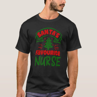 Kerstman Favoriete Verpleegster Kerstmis  1 T-shirt