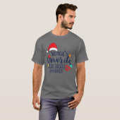 Kerstman, favoriete zorgwerker voor de kerstman t-shirt (Voorkant volledig)