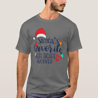 Kerstman, favoriete zorgwerker voor de kerstman t-shirt